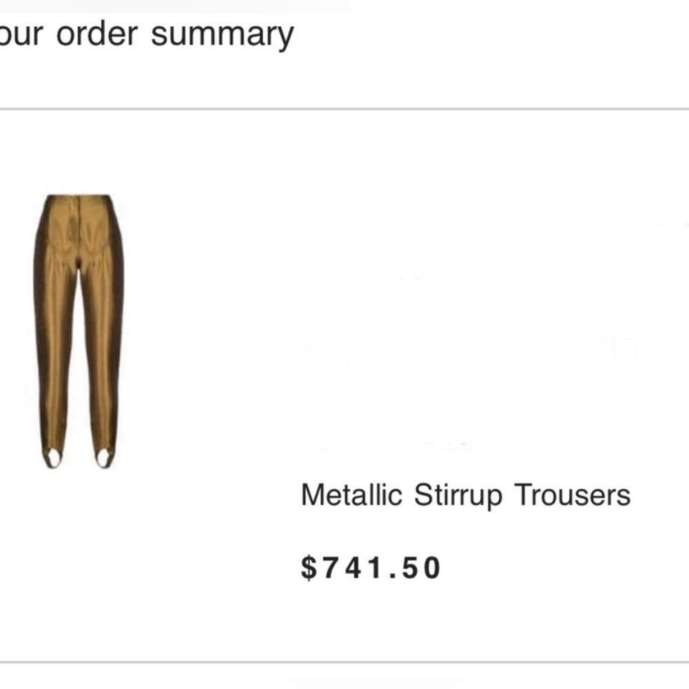 MUGLER Metallic bronze gold Trousers BNWT Stunning EXCLUSIVE for christm… - Picture 16 of 16